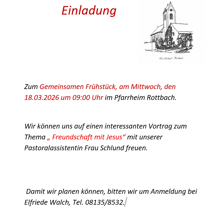 Gemeinsames Frühstück in Rottbach 18.3.2026