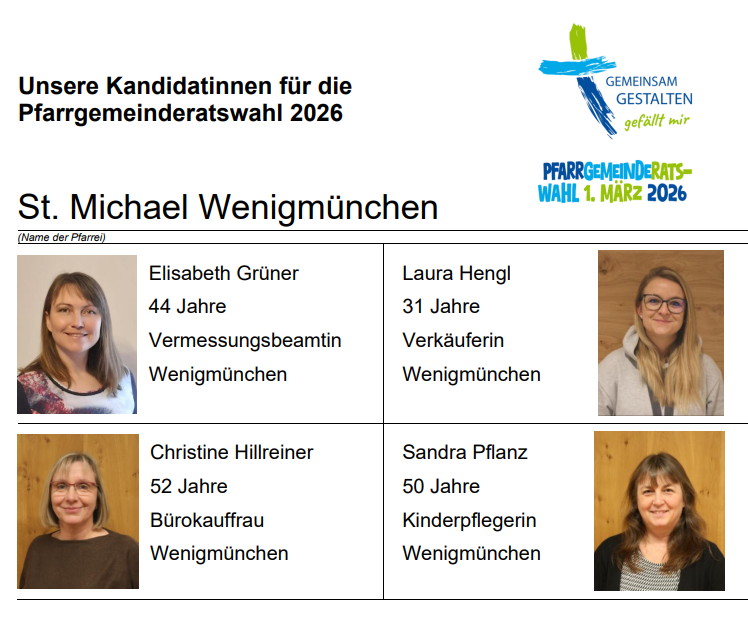 Kandidatenaushang, Wenigmünchen, PGR