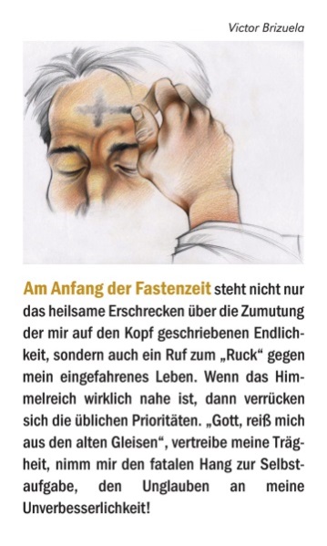 Fastenzeit heilsames Erschrecken