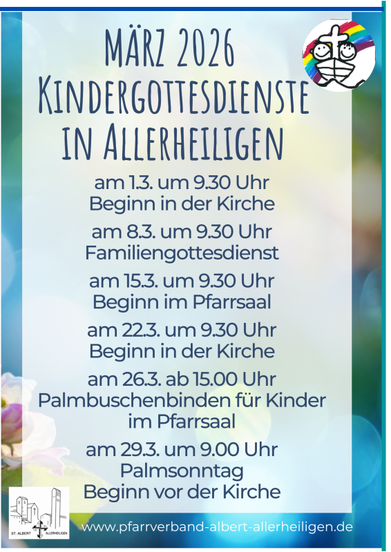 Kindergottesdienste im März 2026