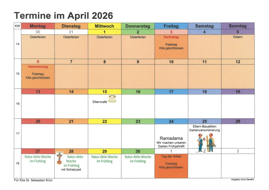 Termine im April 2026