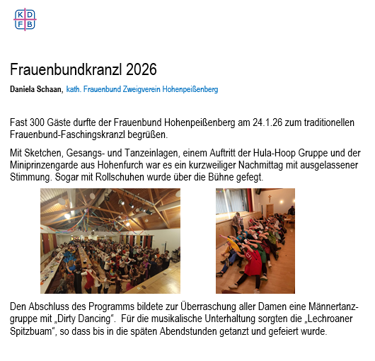 Frauenbundkranzl 2026