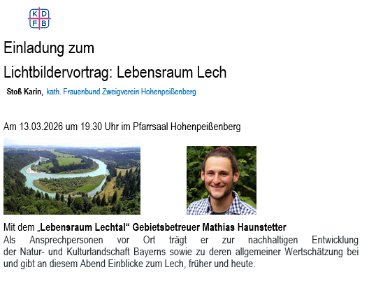 Lichtbildervortrag-Lebensraum Lech - März 2026