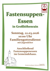 Plakat-Handzettel Fastensuppenessen