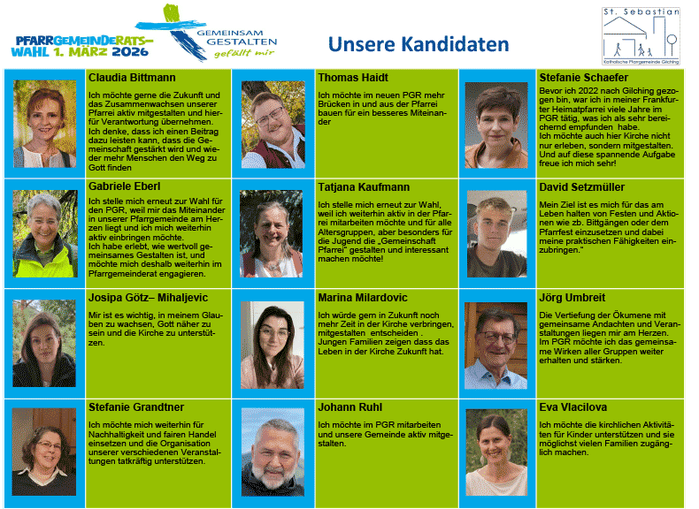 PGR Wahl 2026 KandidatInnen