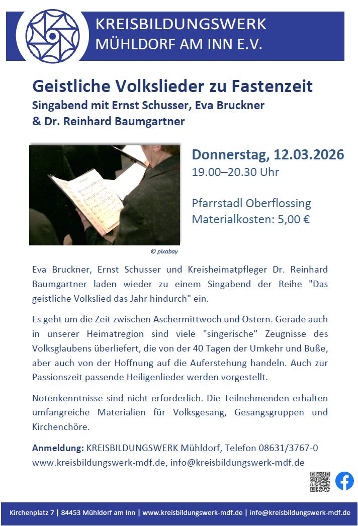 Geistliche Volkslieder zur Fastenzeit