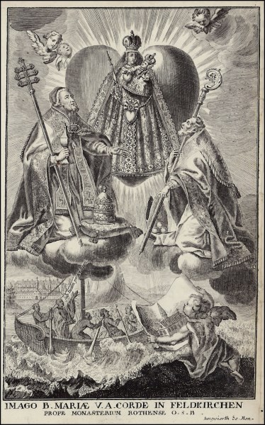 Bruderschaftsbrief der Schifffahrts-Bruderschaft in Feldkirchen bei Rott am Inn (Formular von 1748 mit Aufnahmeeintrag von 1749)