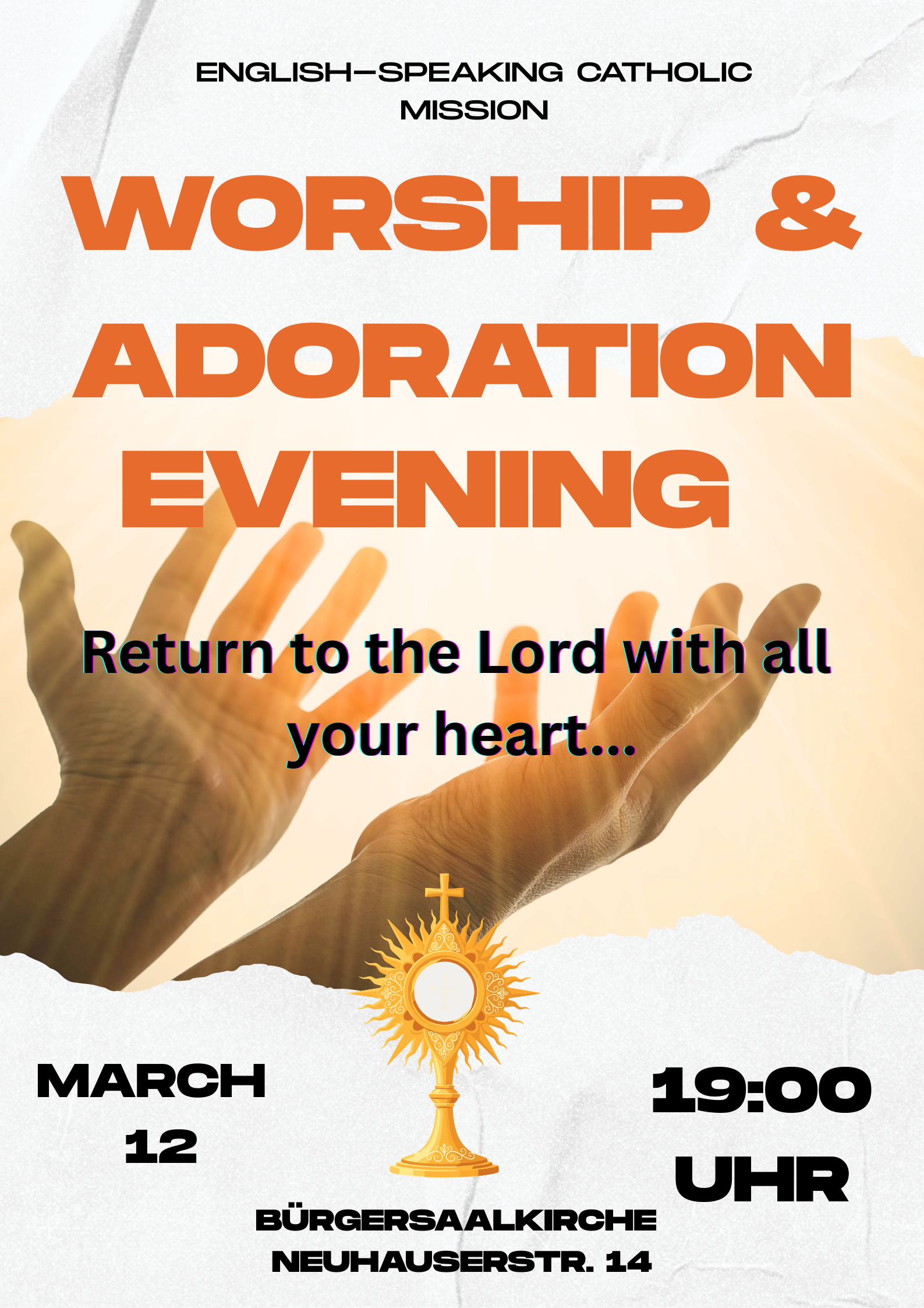 Prayer, Worship, Adoration
A peace-filled encounter with the Lord.