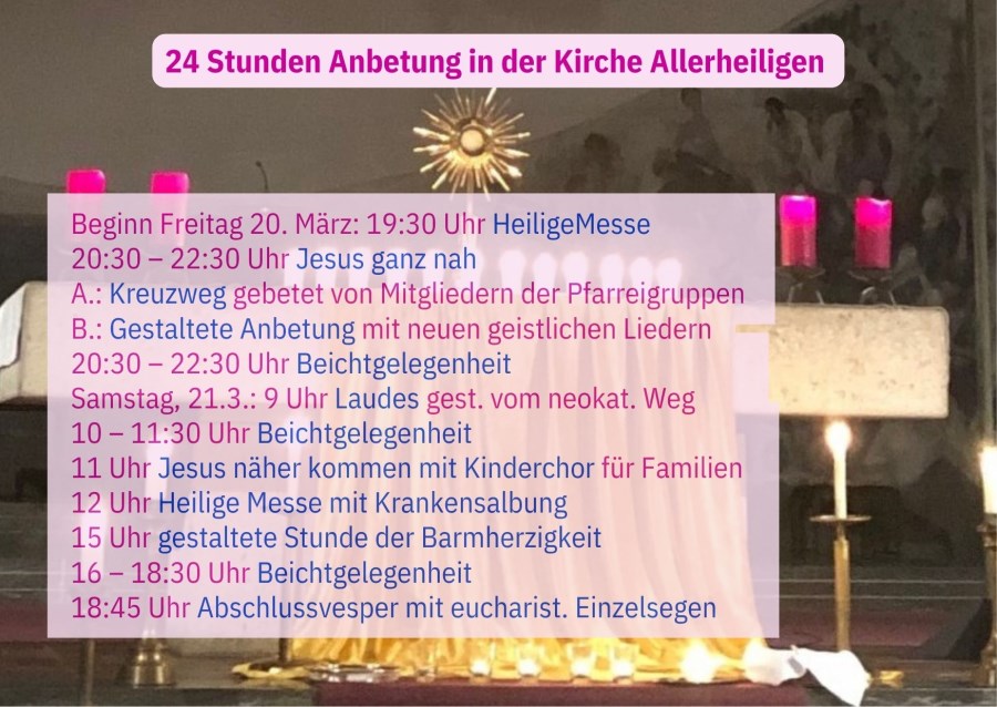 Anbetung 24 Stunden für den Herrn 2026