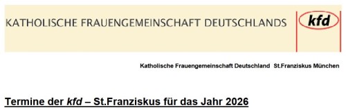 Termine Frauengemeinschaft 2026