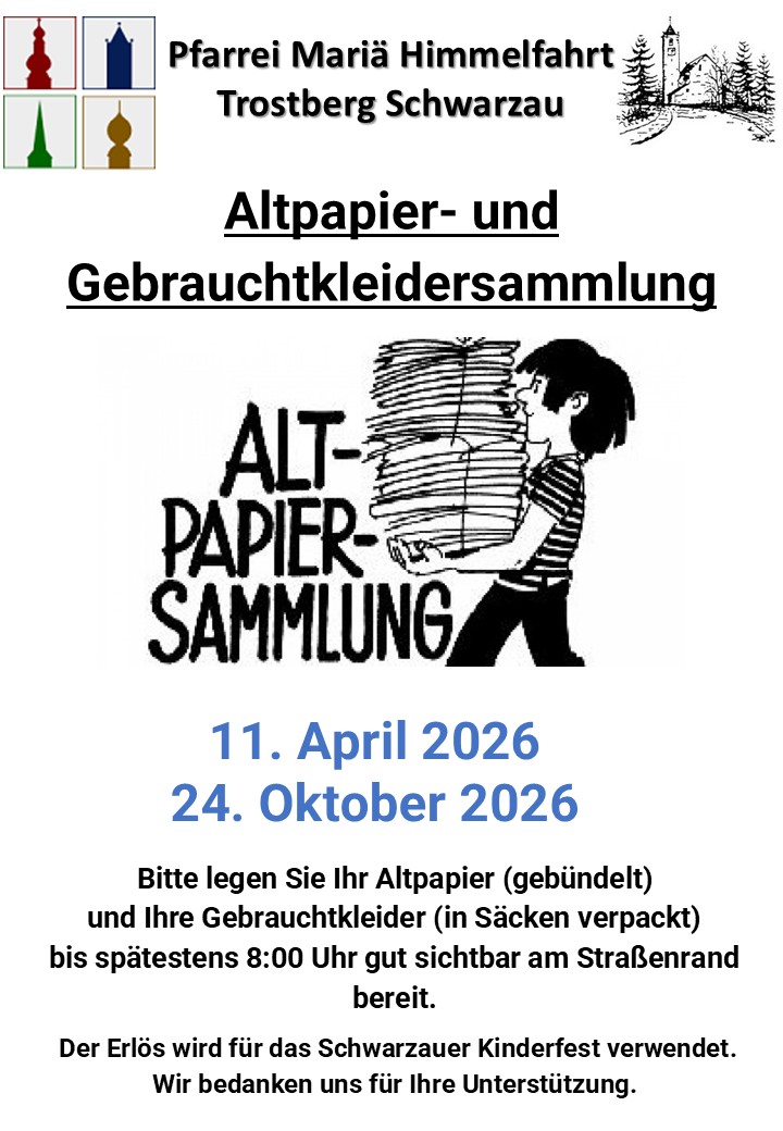 altpapiersammlung 2026