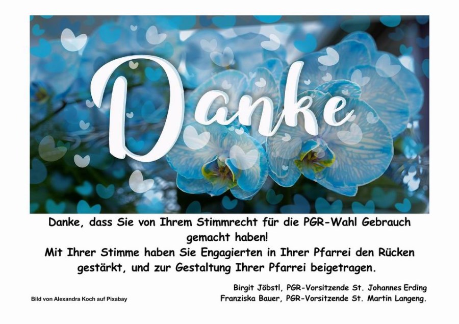 Danke, dass Sie von Ihrem Stimmrecht für die PGR-Wahl Gebrauch gemacht haben!