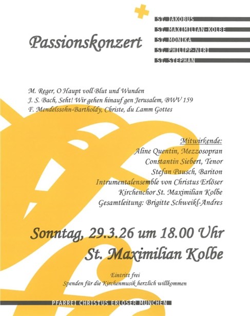 Passionskonzert Plakat