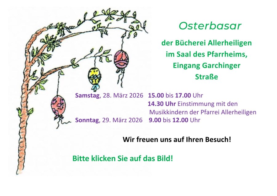 Osterbasar der Bücherei Allerheiligen-Nikodemus 2026