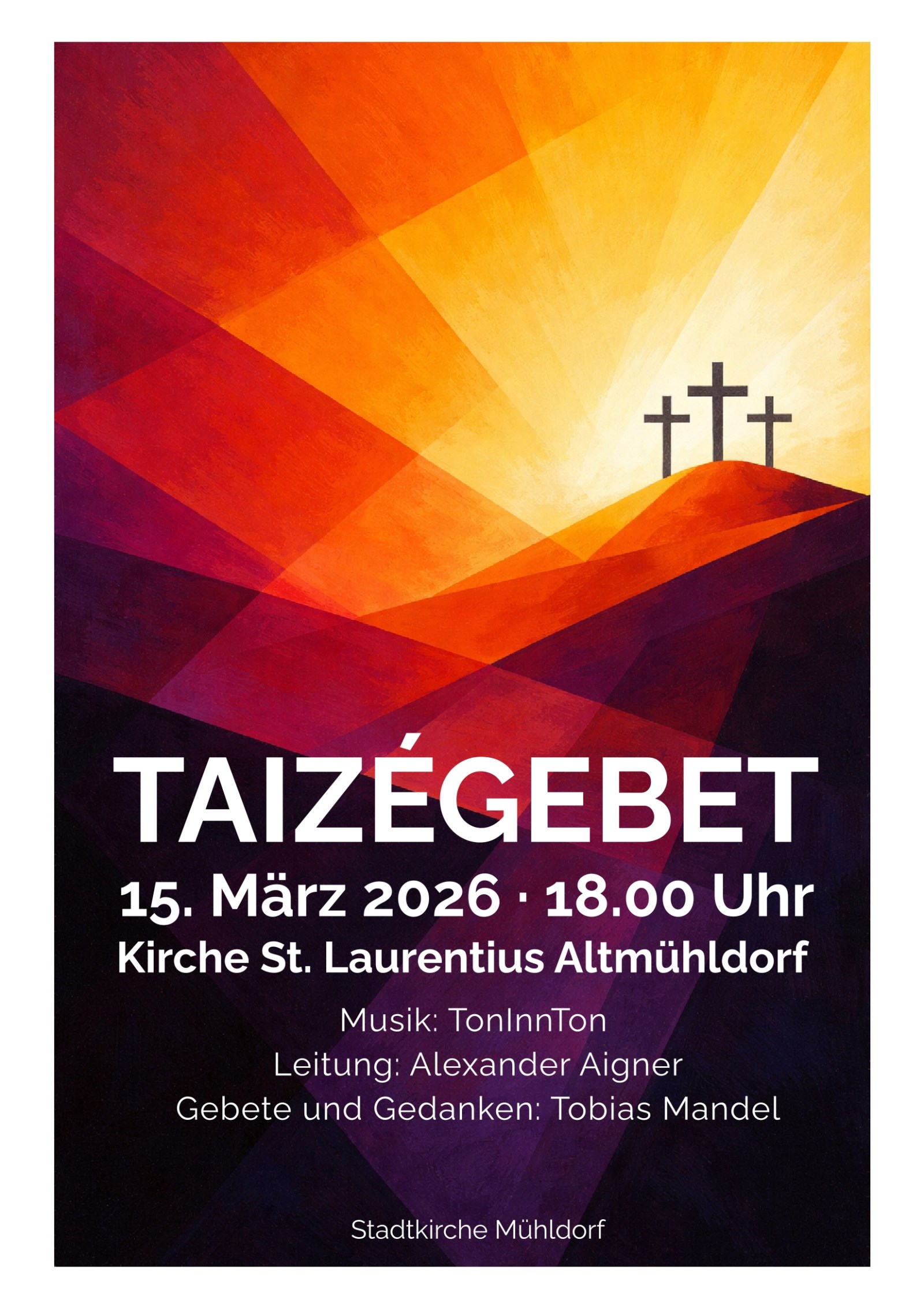 Einladung Taizègebet am 15. März 2026 um 18 Uhr in St. Laurentius
