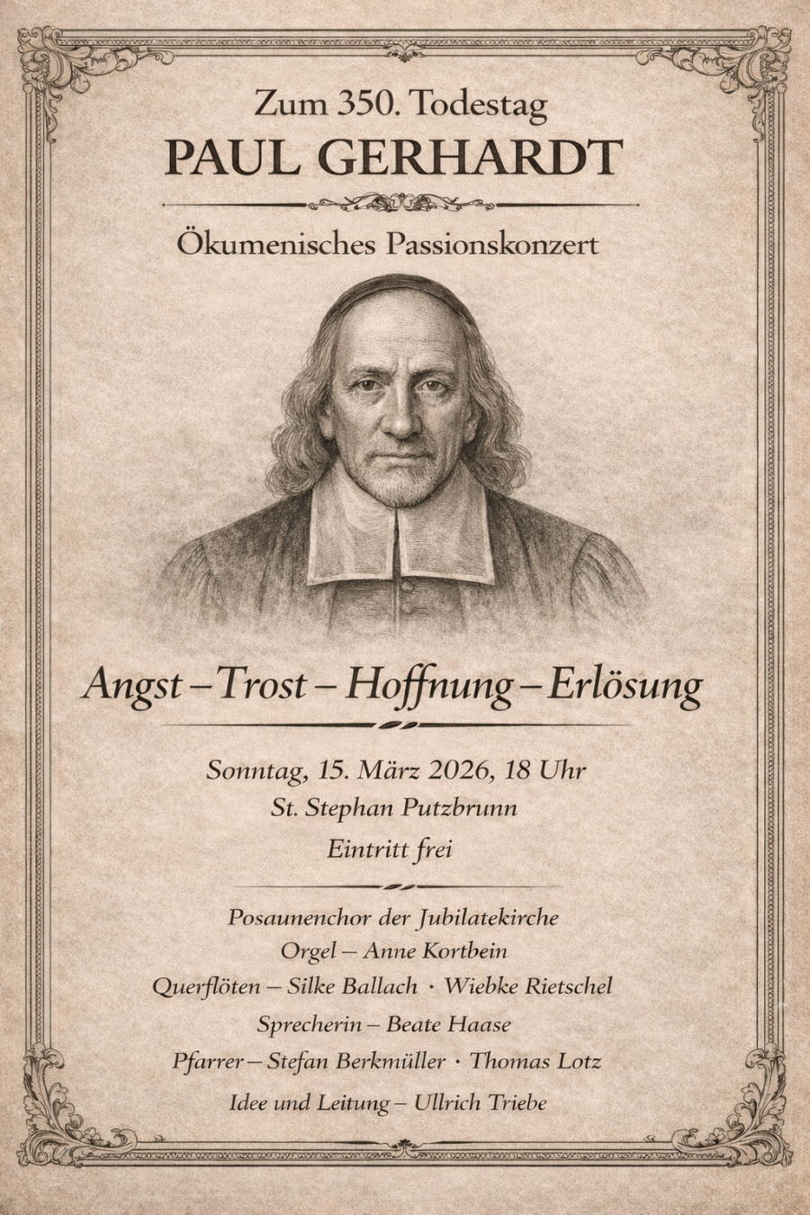 Plakat Passionskonzert 15.03.2026