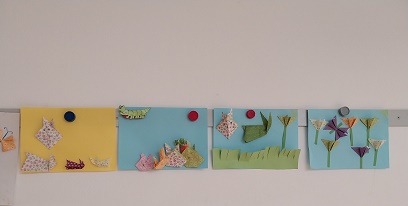 Bilder mit gefalteten Tieren und Pflanzen