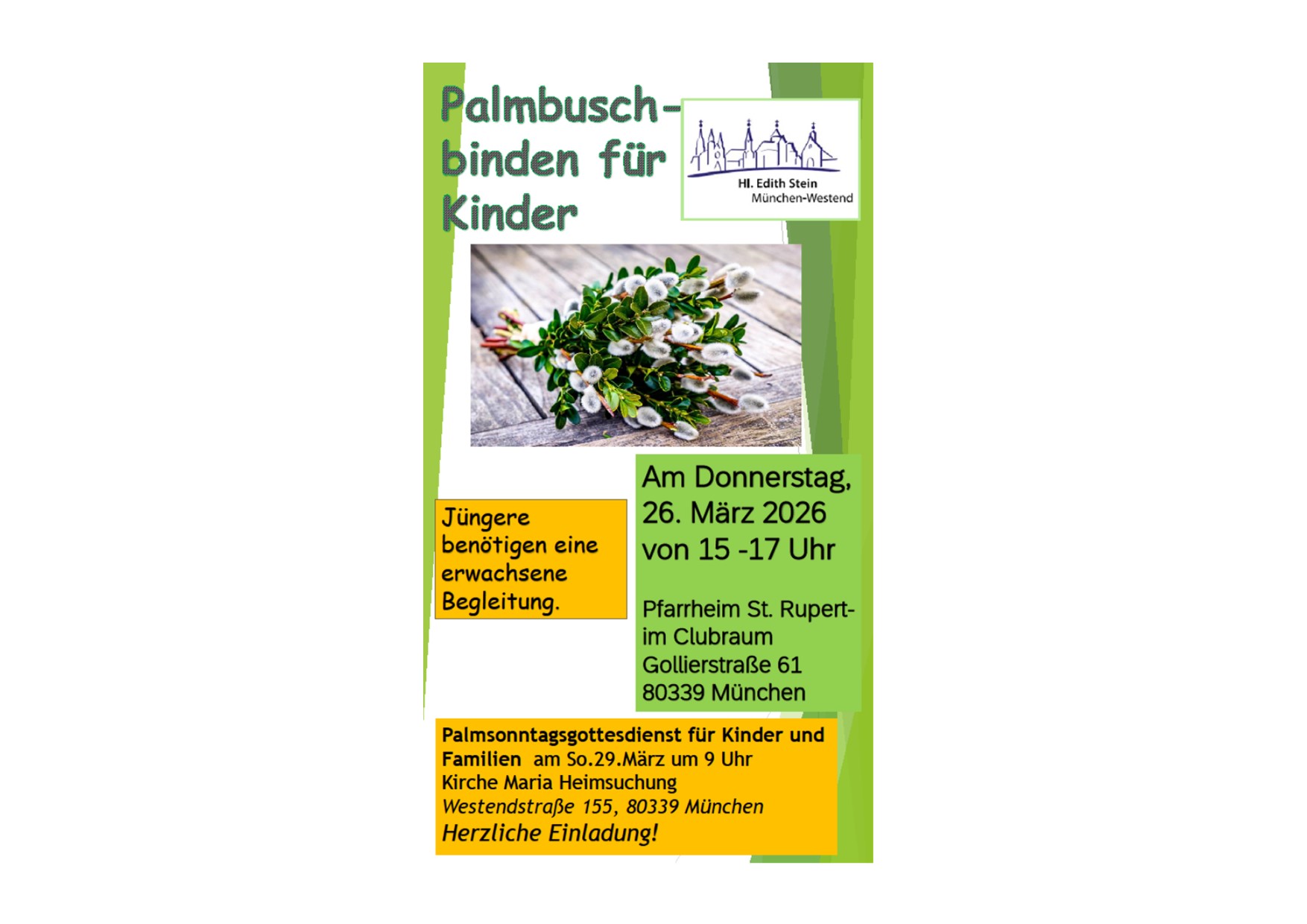 Palmbusch binden Kinder 26