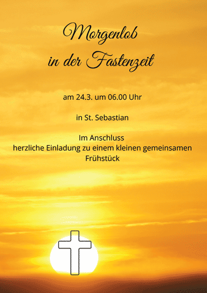 Plakat Morgenlob Fastenzeit 2026