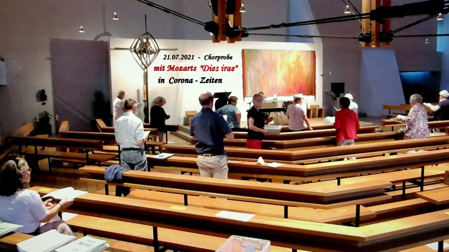 Chorprobe AM am 21.07.2021 zu Corona-Zeiten