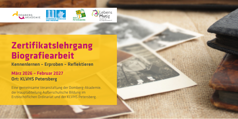 Online-Lehrgang Biografie, Domberg Akademie, der Petersberg, Dekanat Fürstenfeldbruck
