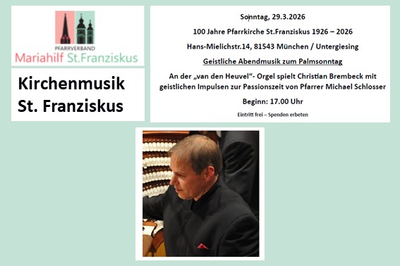 Ankündigung Orgelkonzert