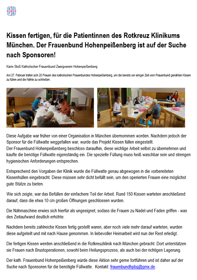 Herzkissen für Rotkreuzklinikum 2026