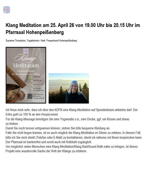 Klang Meditation 2026