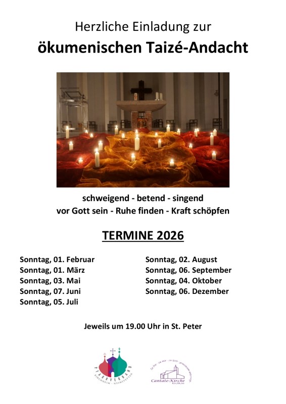 Taizé-Andacht Werbeplakat 2026 II