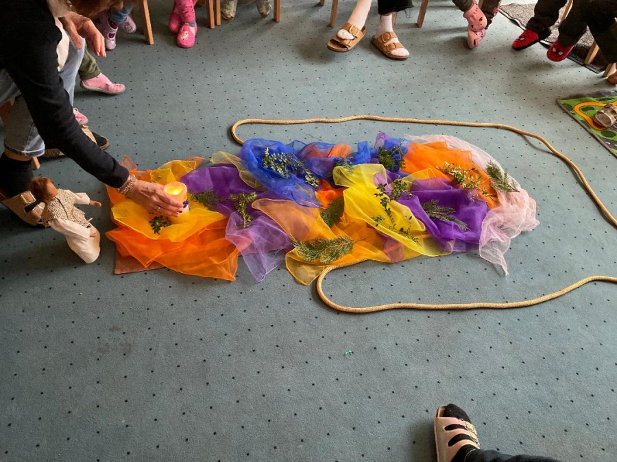 Bodenbild wird gestaltet