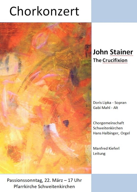 Flyer für Passionskonzert Stainer