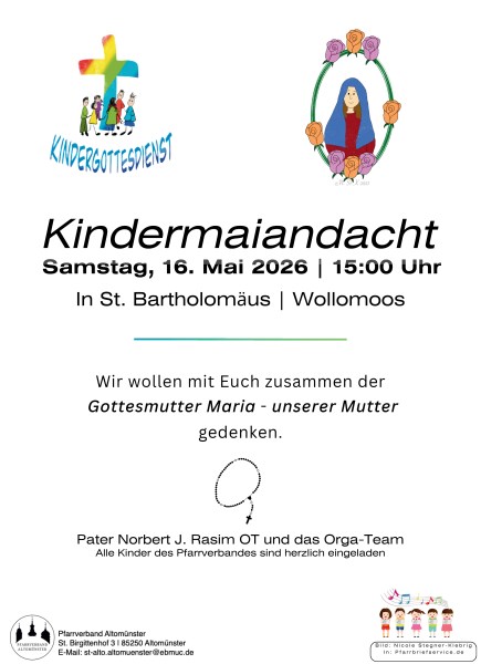 Einladung zur Kindermaiandacht am 15. Mai 2026