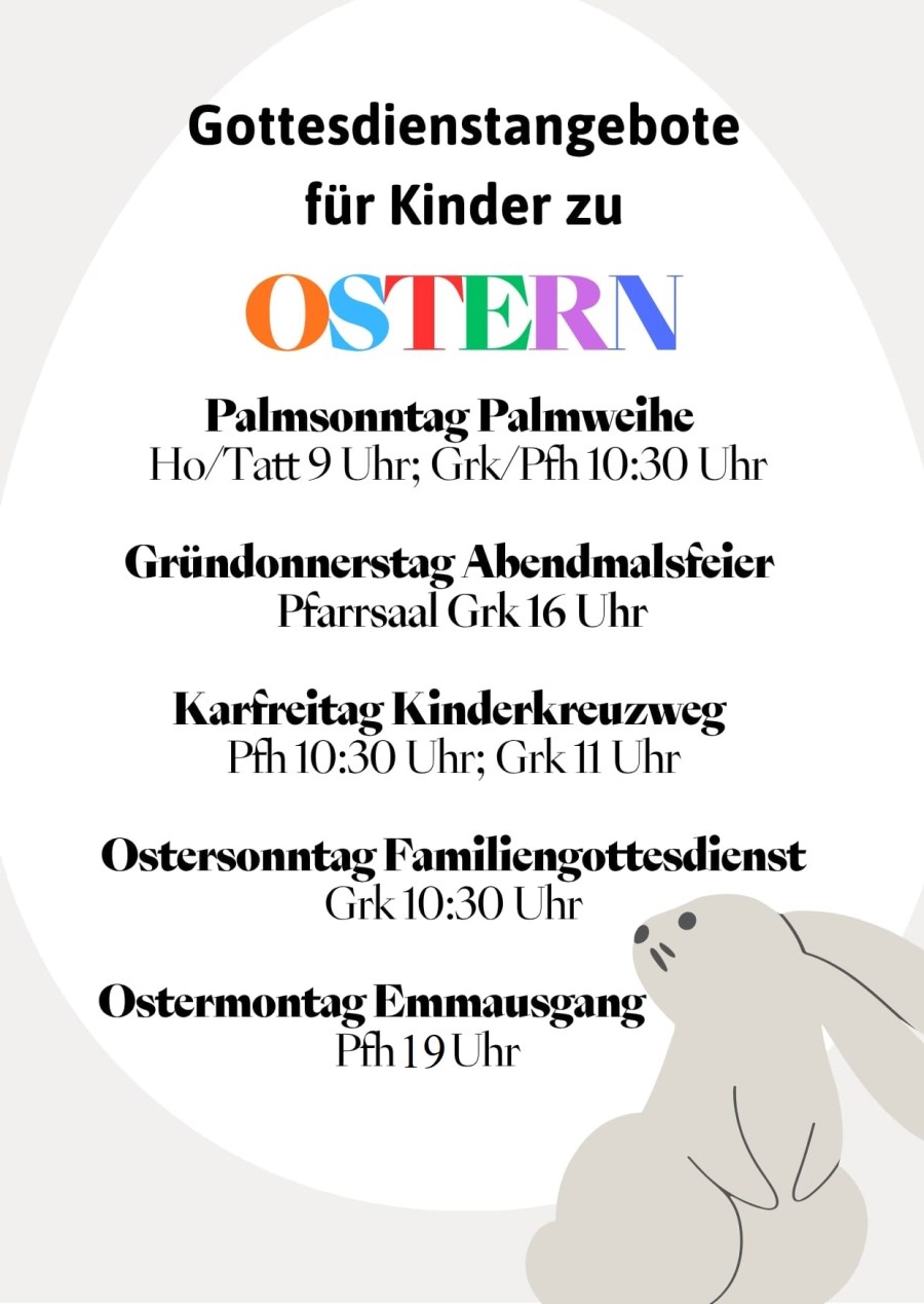 Kindergottesdienste zu OsternOlbrich
