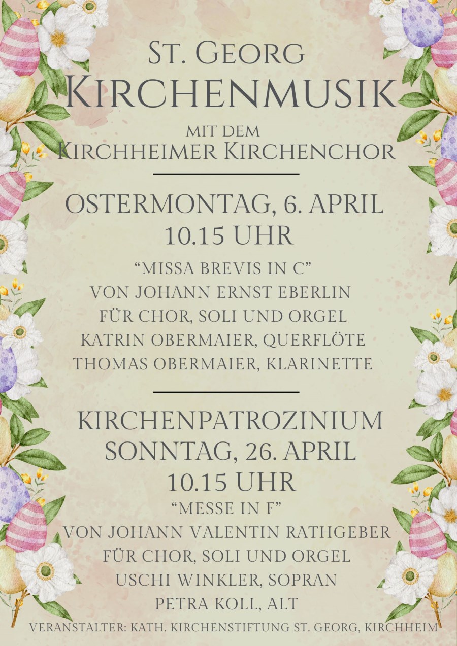 Kirchenmusik Ostermontag Kirchheim 2026