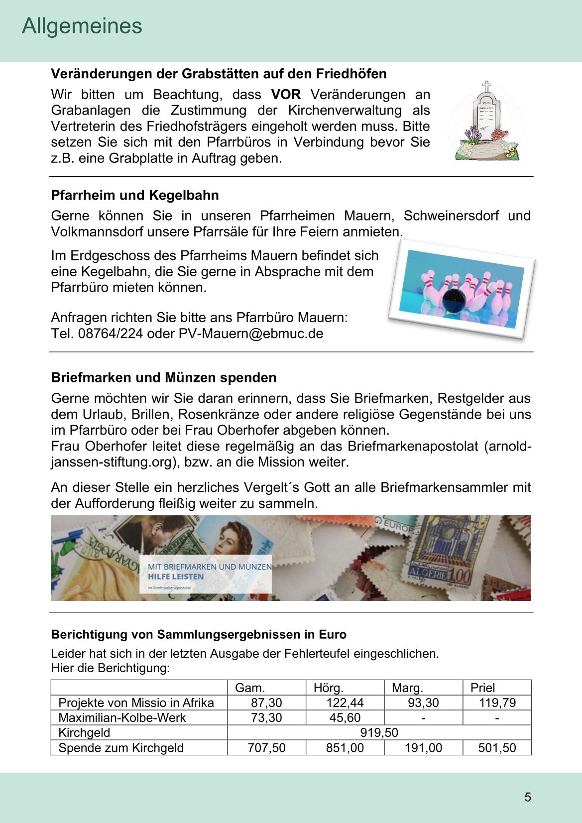 Pfarrblatt für die Pfarrverbände Hörgertshausen-Gammelsdorf und Mauern 04.April bis 03.Mai 2026 Seite 05