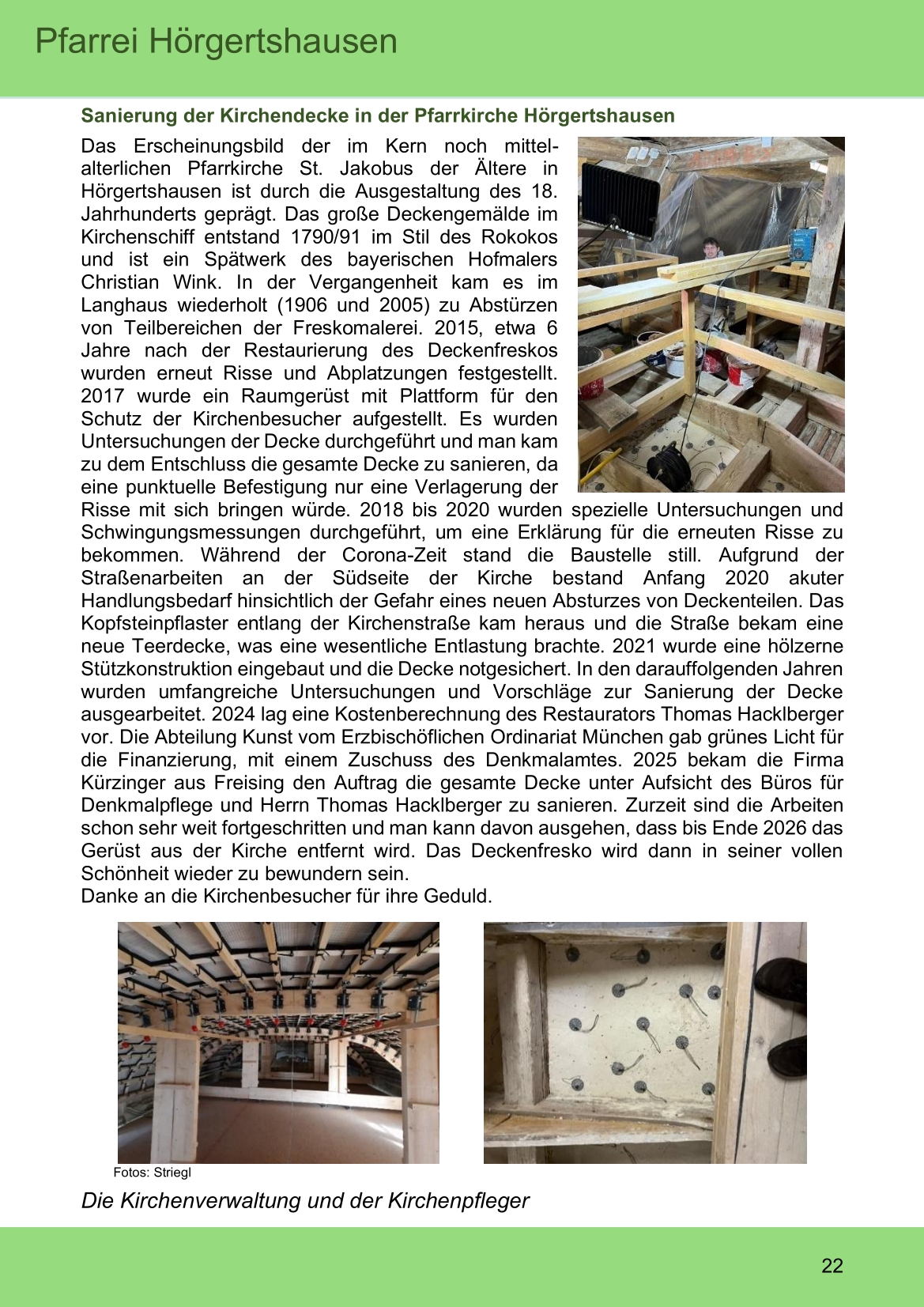 Pfarrblatt für die Pfarrverbände Hörgertshausen-Gammelsdorf und Mauern 04.April bis 03.Mai 2026 Seite 22