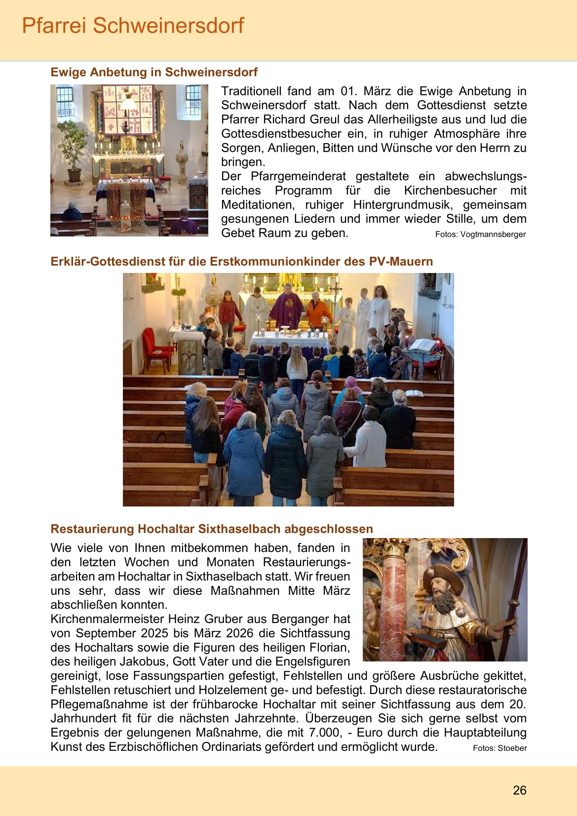 Pfarrblatt für die Pfarrverbände Hörgertshausen-Gammelsdorf und Mauern 04.April bis 03.Mai 2026 Seite 26