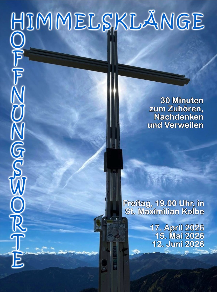 Plakat "Himmelsklänge", Motiv: Gipfelkreuz
