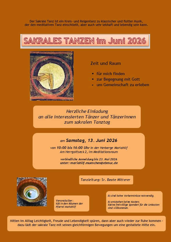 Flyer Sakrales Tanzen