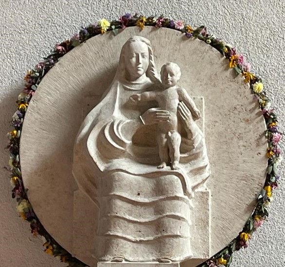 Maria mit Jesus, neue Kirche, für Maiandacht 2026, Putzbrunn