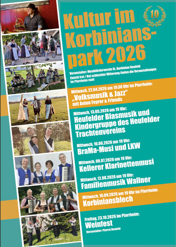 Kultur im Korbinianspark 2026 +