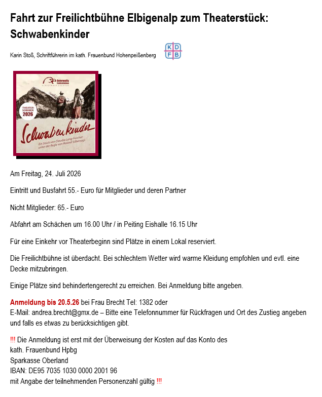 Freilichtbühne Elbigenalp 2026