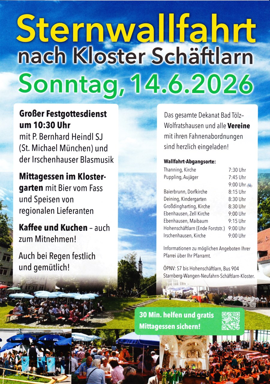 Sternwallfahrt nach Kloster Schäftlarn