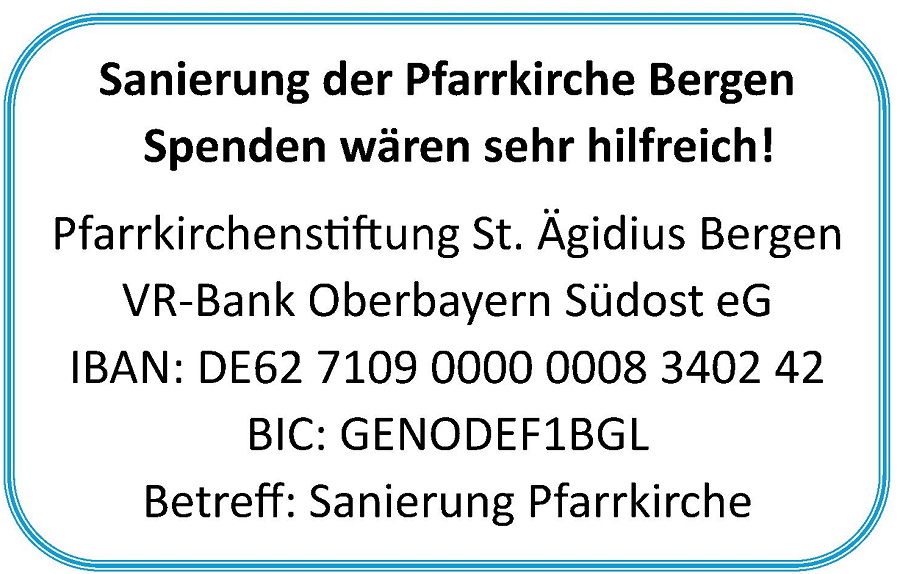 Sanierung der Pfarrkirche Bergen