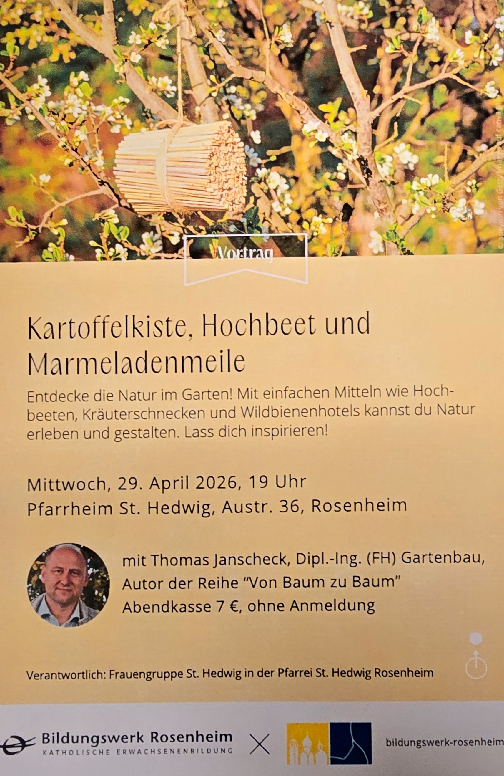 Vortrag Gartenbau im Pfarrsaal St. Hedwig