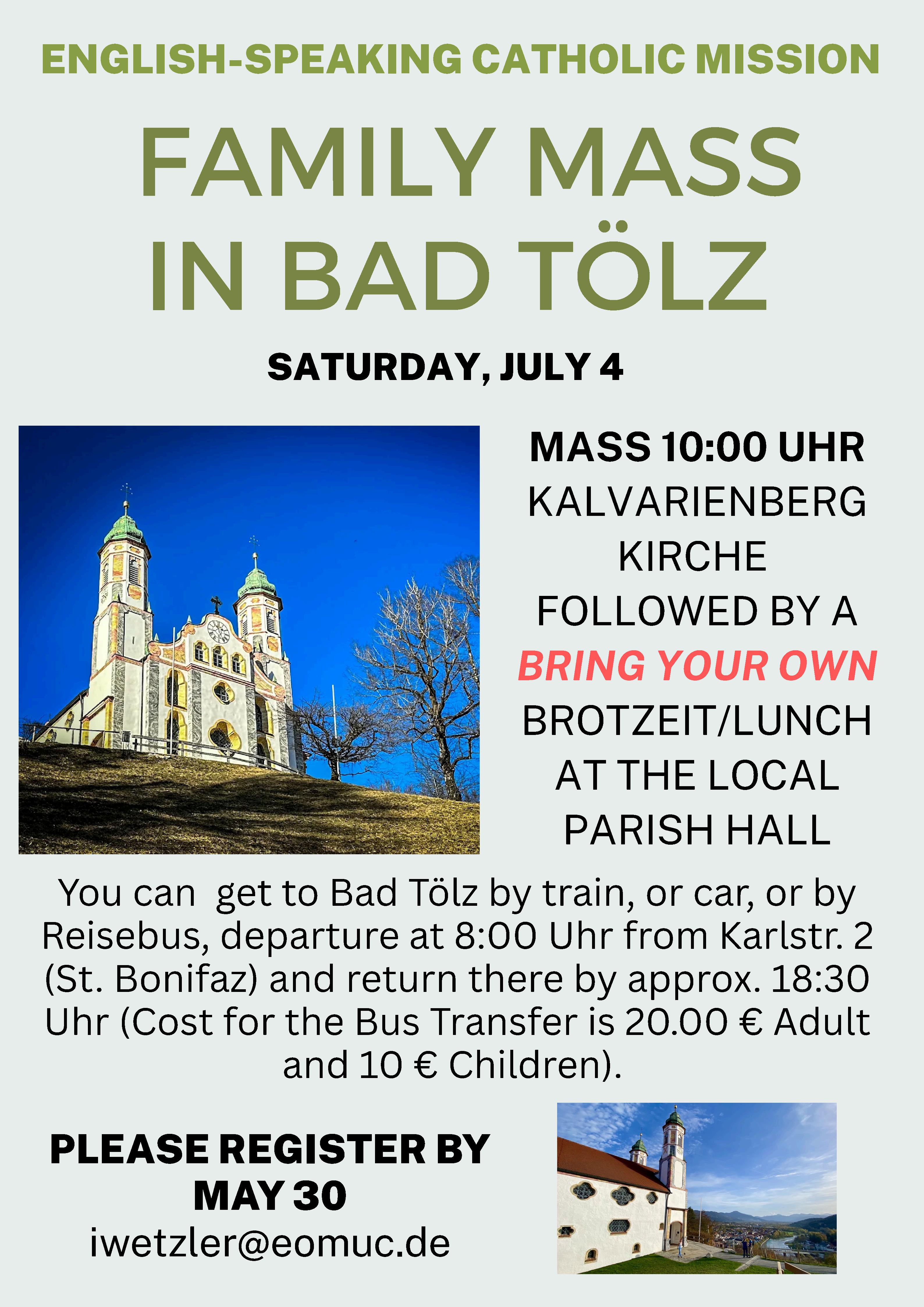 Family Mass in the Mountains 2026