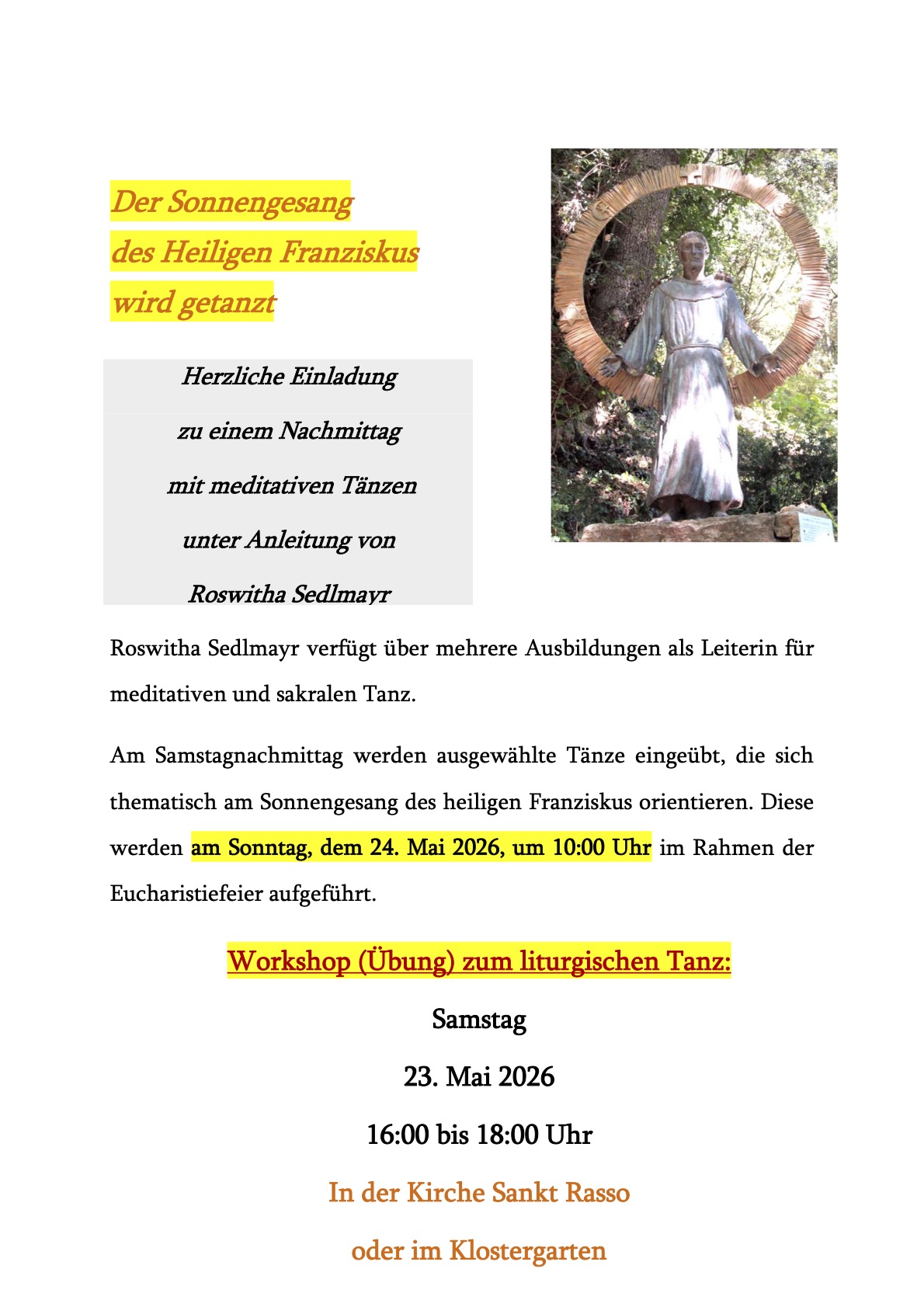 2026-05-23 - Tänze zum Sonnengesang