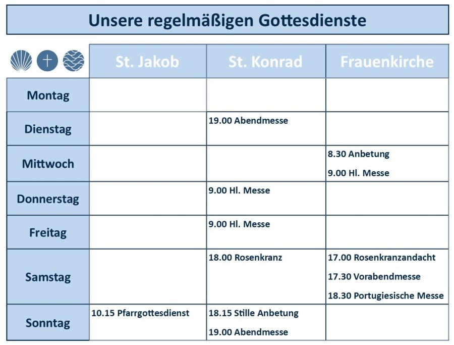 Gottesdienste regelmäßige
