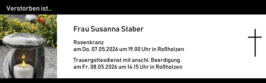 Traueranzeige Staber Susanna