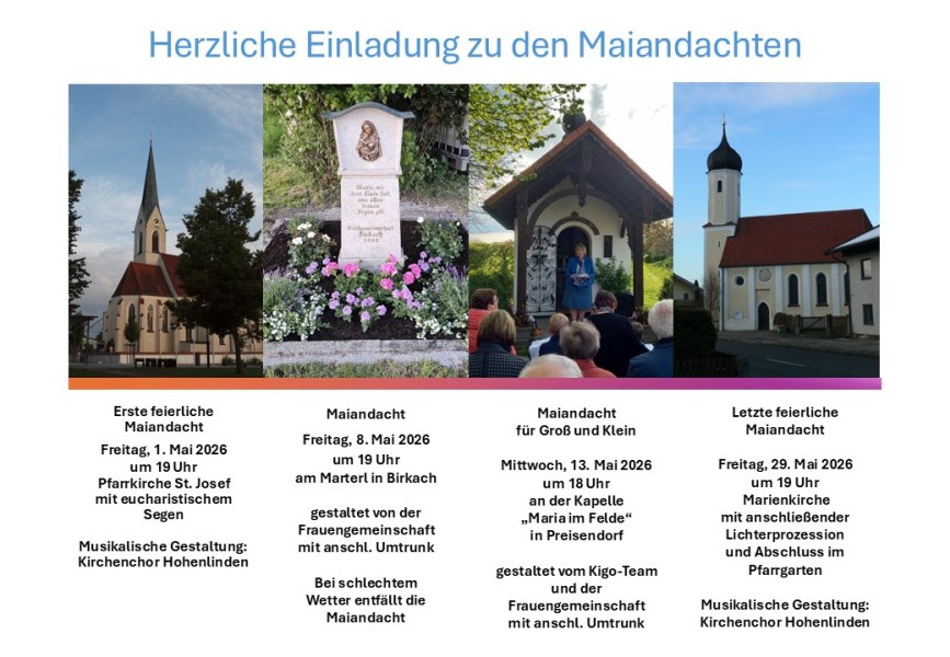 Maiandachten Hohenlinden 2026